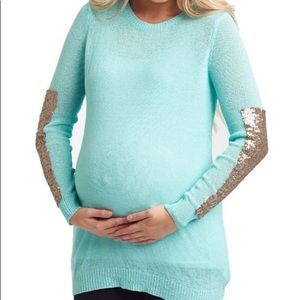 PinkBlush Sequined Maternity Sweater ,M